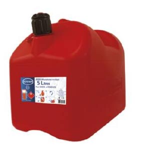 JERRICAN HYDROCARBURE PE 5L AVEC BEC ANTIGOUTTE