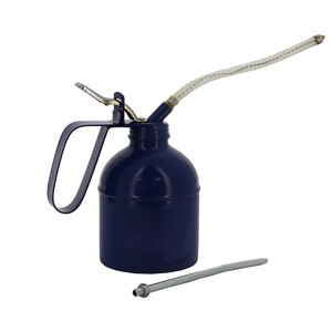 BURETTE HUILE 400ML POMPE LAITON & CORPS ACIER