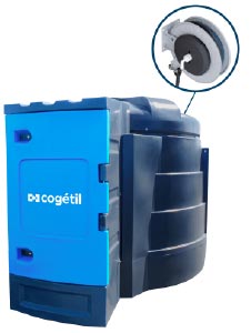 CUVE STOCKAGE ADBLUE 5000L 35L/MIN AVEC ENROULEUR 