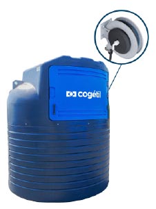 CUVE ADBLUE RONDE 2500L  35L/MIN AVEC ENROULEUR 