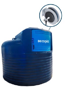 CUVE ADBLUE RONDE 5000L  35L/MIN AVEC ENROULEUR 